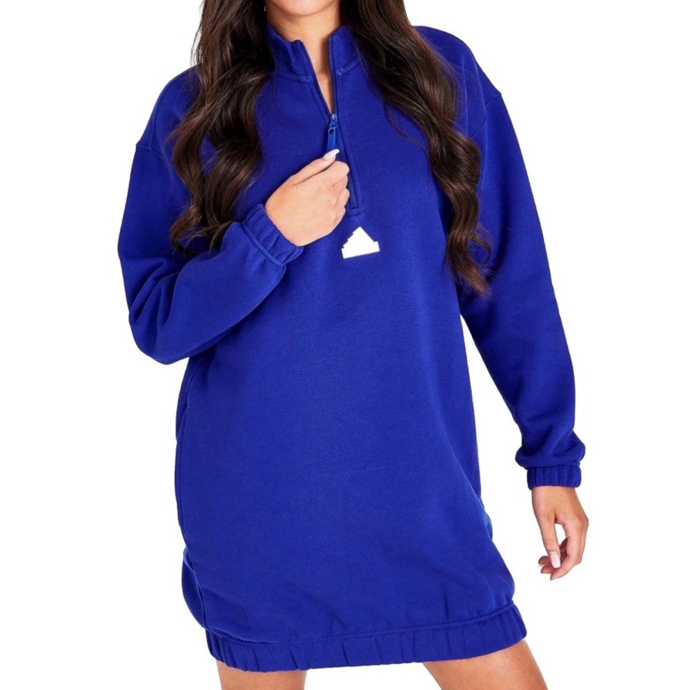 Adidas - Women's 1/2 Zip Long Sleeve Dress (HM2894) Size 2XL